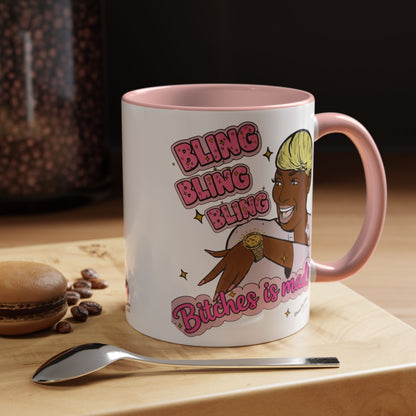 RHOA Nene Bling Bling Bitches is Mad, Ceramic Mug, Various Sizes & Colors, featuring Nene Leakes