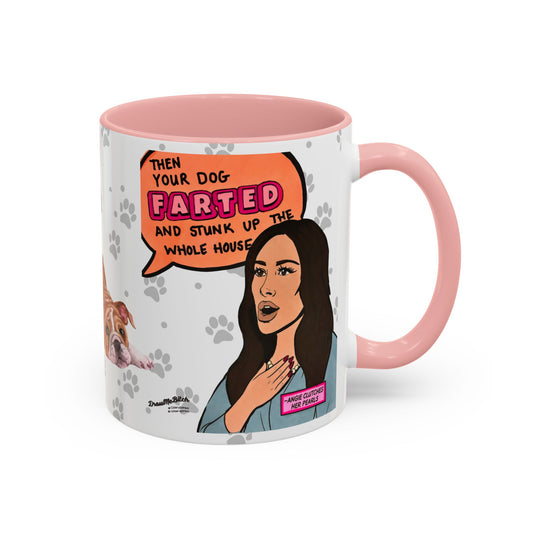 RHOSLC Mary vs. Angie Farts, Ceramic Mug, (11oz, 15oz) Featuring Mary Cosby and Angie Katsanevas