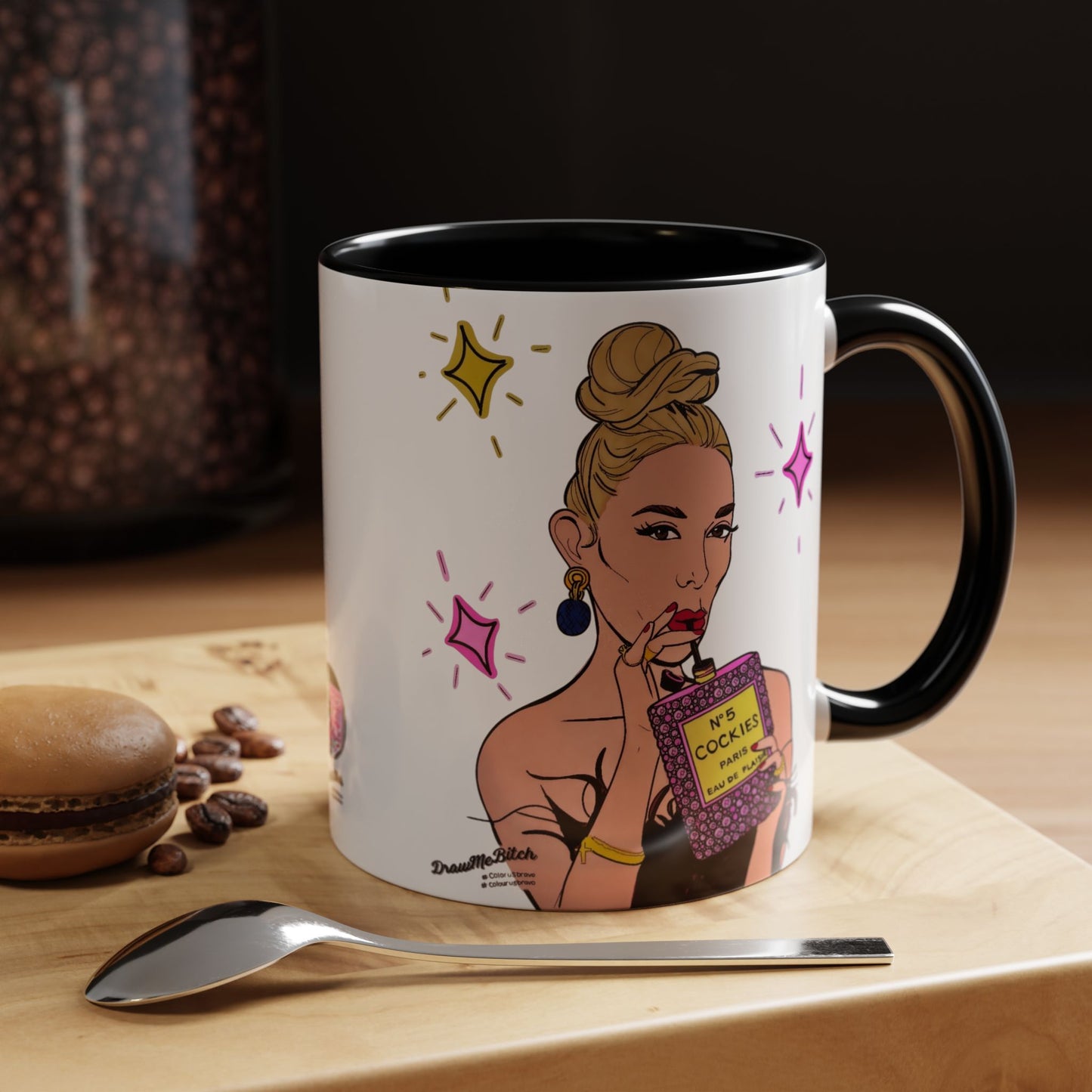 RHOM Marysol Cockies, Ceramic Mug, (11oz, 15oz) featuring Marysol Patton