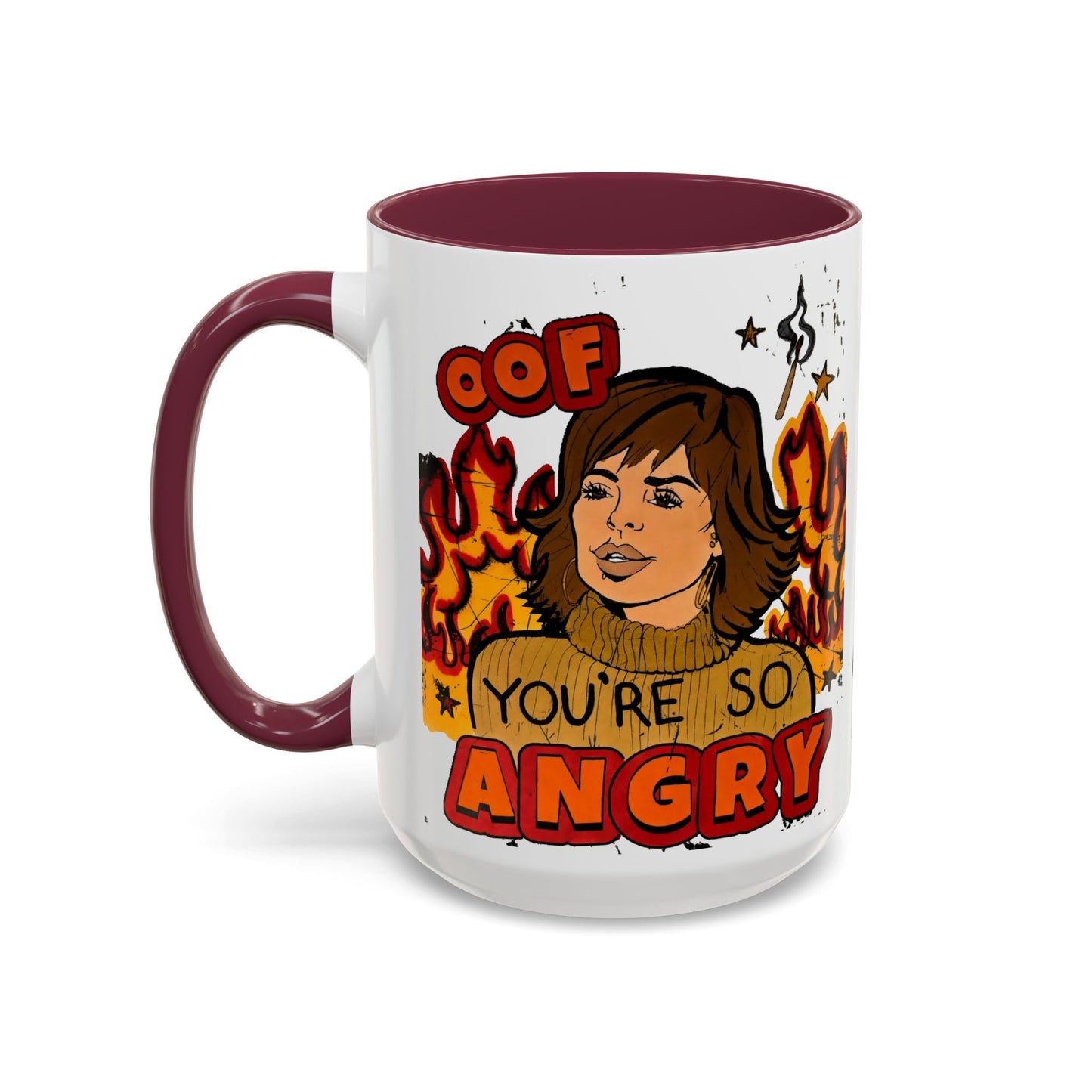 RHOBH, "OOF You're Angry" Ceramic Mug, (11oz, 15oz) featuring Lisa Rinna