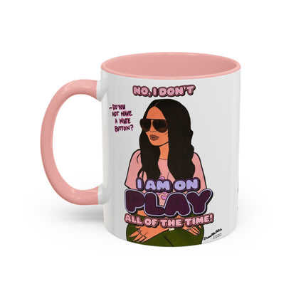 RHOSLC Lisa On Play, Ceramic Mug, (11oz, 15oz)  featuring Lisa Barlow