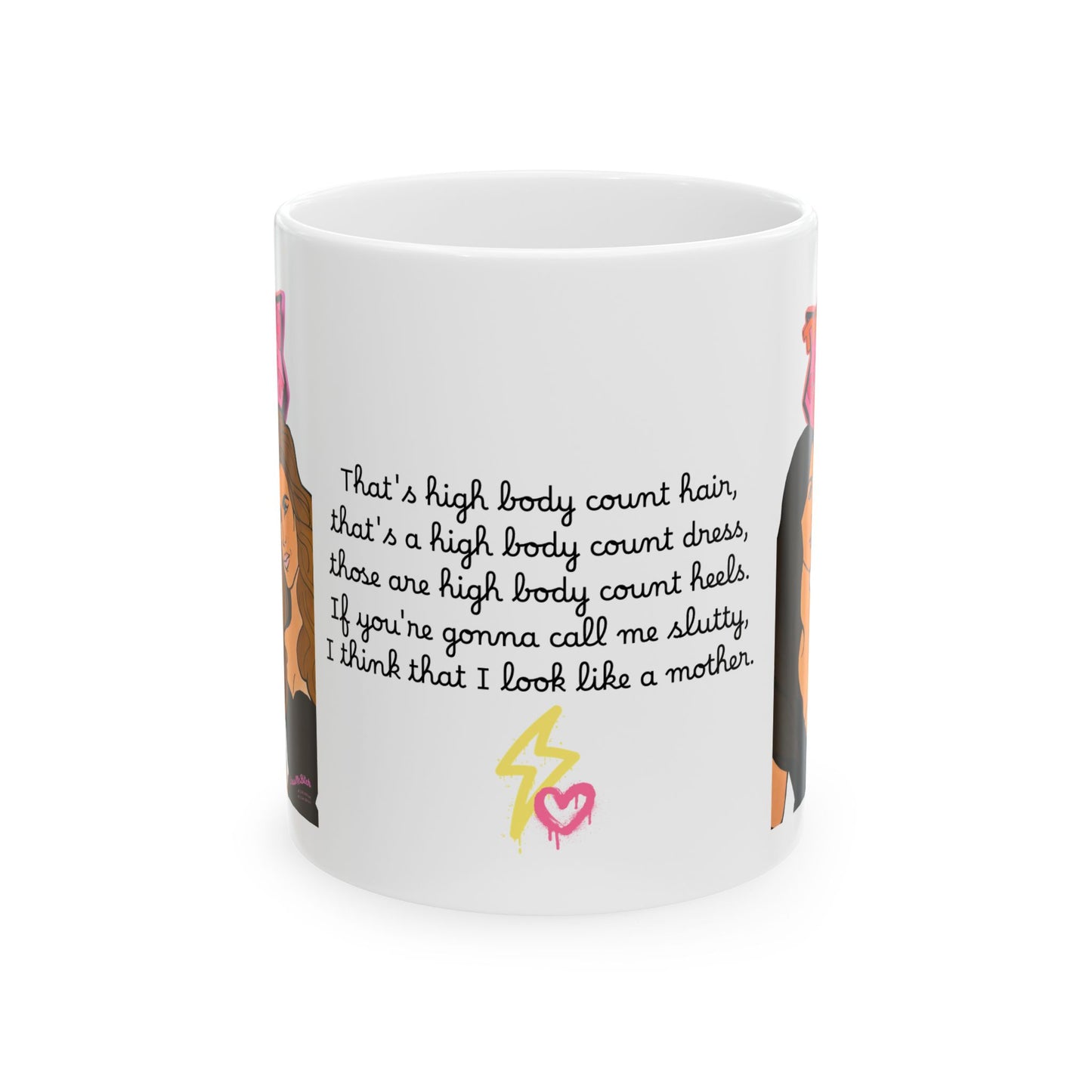 RHOSLC High Body Count Hair, Ceramic Mug, (11oz, 15oz) Featuring Angie K & Britani Bateman