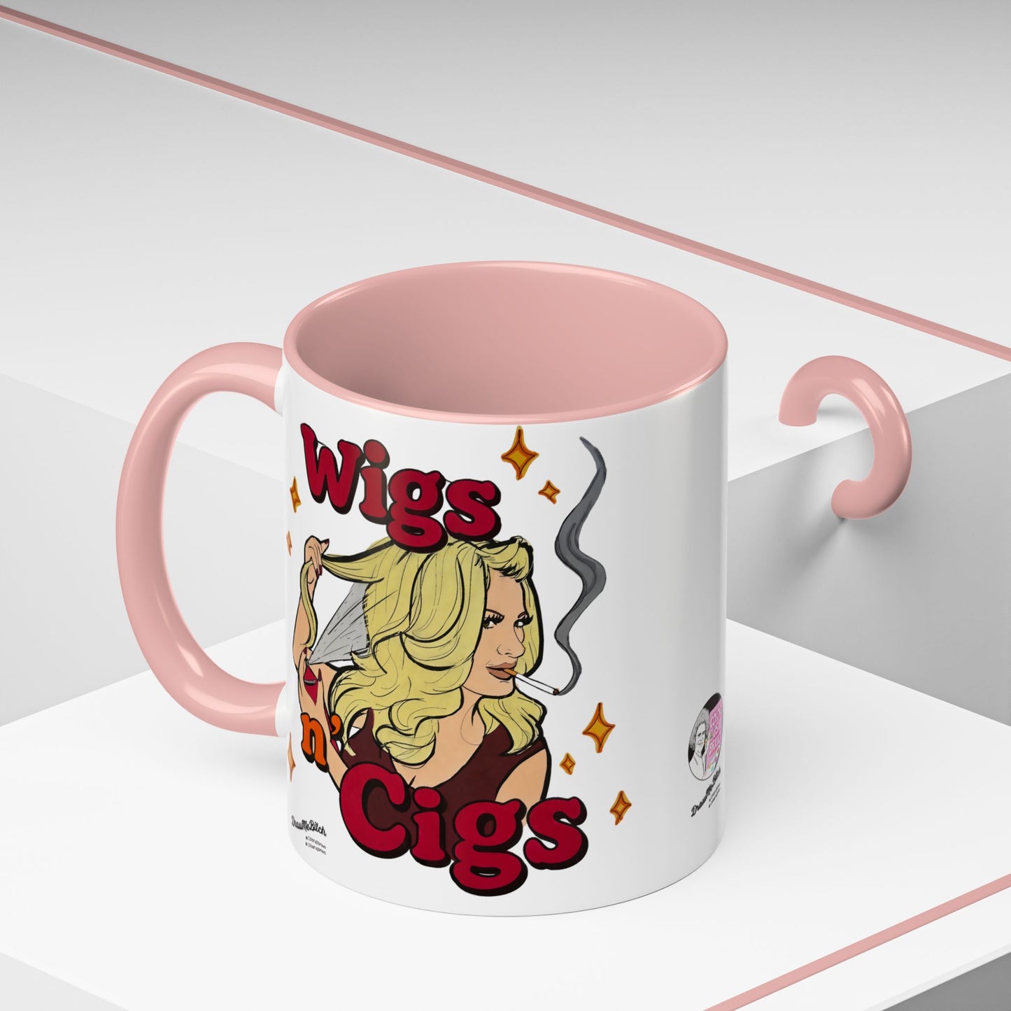 RHOA Kim "Wigs n' Cigs", Ceramic Mug, (11oz, 15oz) Featuring Kim Zolciak