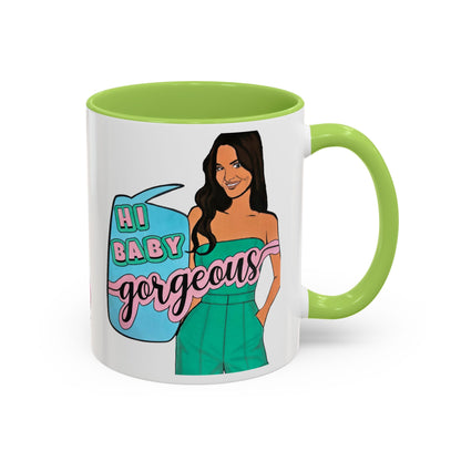 RHOSLC, "Hey Baby Gorgeous!" Ceramic Mug, (11oz, 15oz)  featuring Lisa Barlow