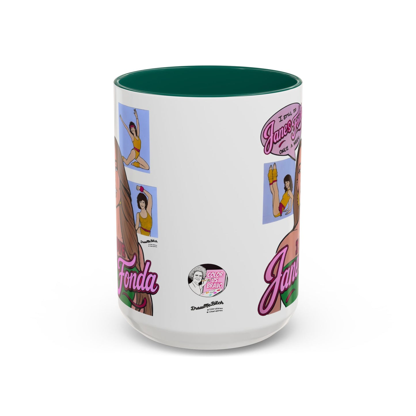 RHORI Alicia Loves Janes Fonda, Ceramic Mug, (11oz, 15oz) featuring Kelsey Swanson & Rosie Woods