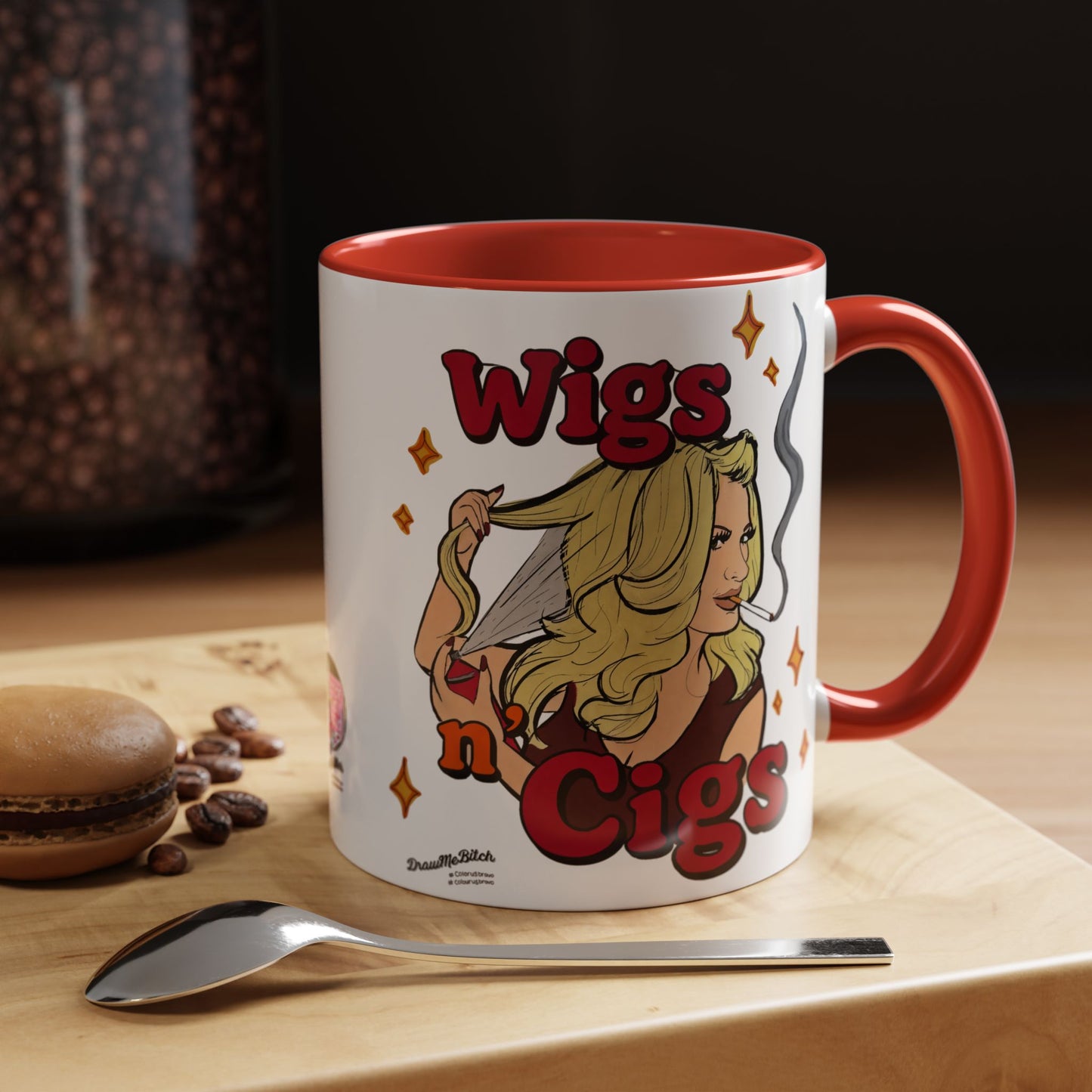 RHOA Kim "Wigs n' Cigs", Ceramic Mug, (11oz, 15oz) Featuring Kim Zolciak