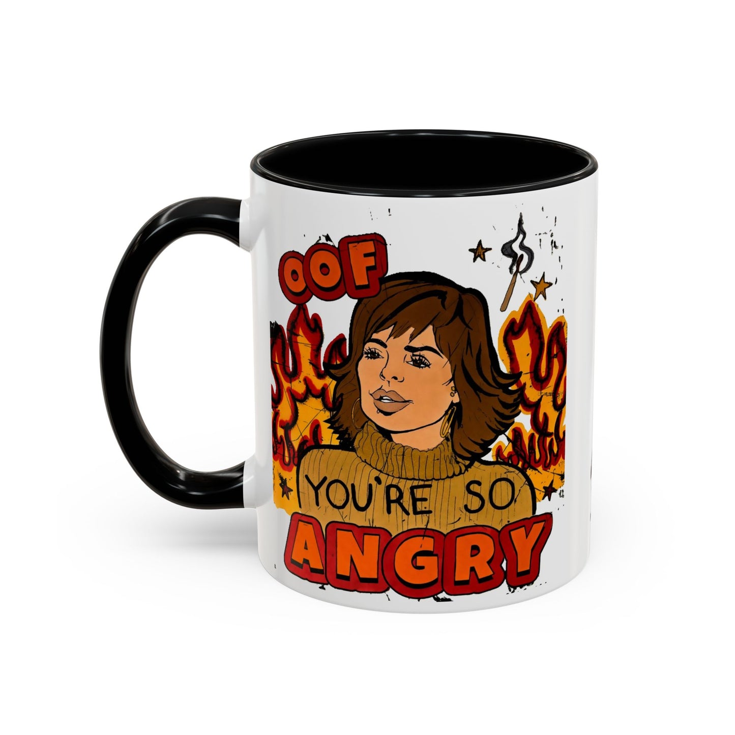 RHOBH, "OOF You're Angry" Ceramic Mug, (11oz, 15oz) featuring Lisa Rinna
