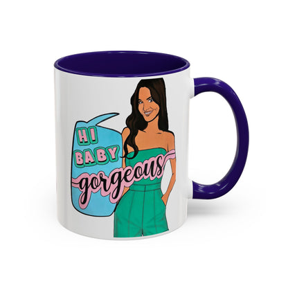 RHOSLC, "Hey Baby Gorgeous!" Ceramic Mug, (11oz, 15oz)  featuring Lisa Barlow