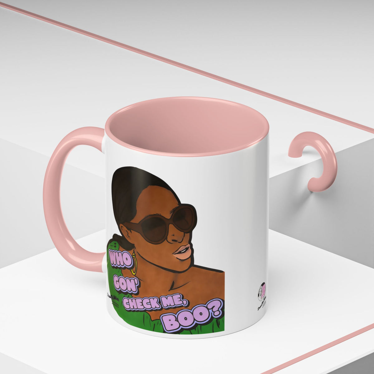 RHOA Sheree Who Gon Check Me Boo?, Ceramic Mug, Various Sizes & Colors, featuring Sheree Whitfield