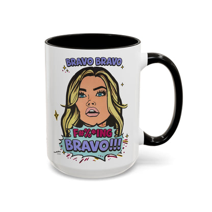 RHOBH Denise Bravo Bravo Bravo, Ceramic Mug, Various Sizes & Colors, featuring Denise Richards