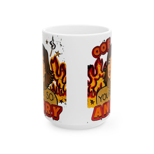 RHOBH, "OOF You're Angry" Ceramic Mug, (11oz, 15oz) featuring Lisa Rinna