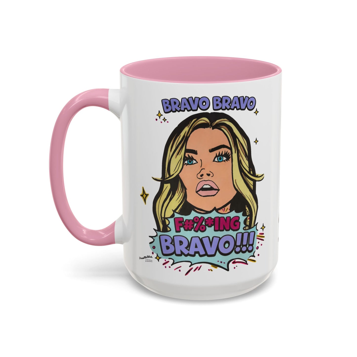 RHOBH Denise Bravo Bravo Bravo, Ceramic Mug, Various Sizes & Colors, featuring Denise Richards