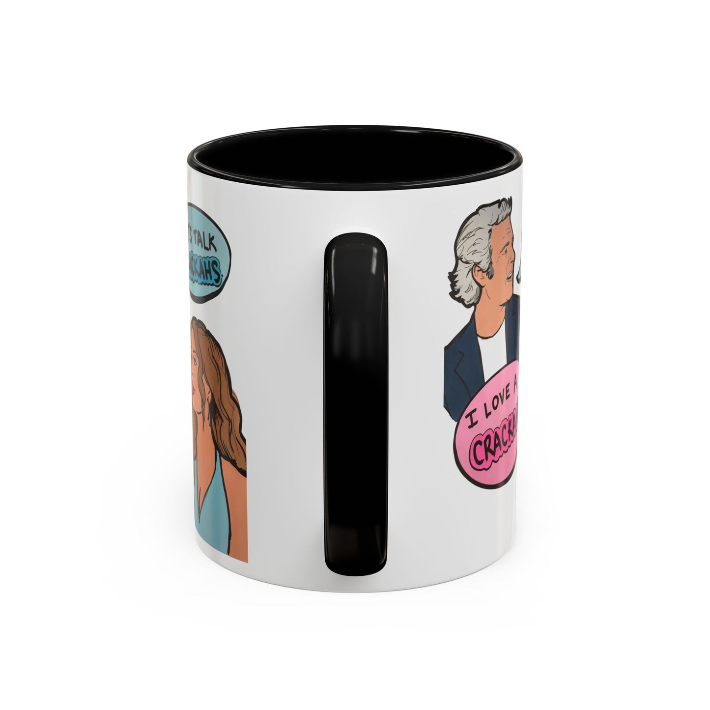 RHORI Alicia Loves a Cracka, Ceramic Mug, (11oz, 15oz) featuring Alicia Carmody & Andy Cohen
