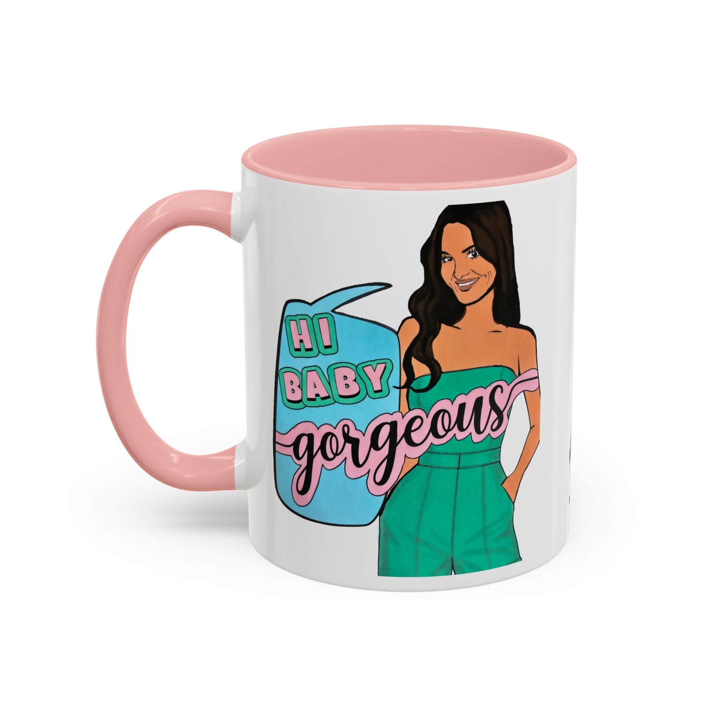 RHOSLC, "Hey Baby Gorgeous!" Ceramic Mug, (11oz, 15oz)  featuring Lisa Barlow
