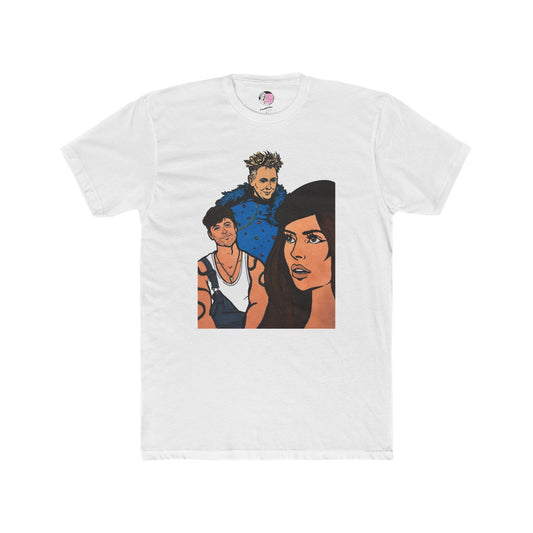 Traitors Rob/Maura/Allan Finale, Unisex Cotton Crew Tee Featuring Rob Rausch, Maura Higgins, Allan Cumming