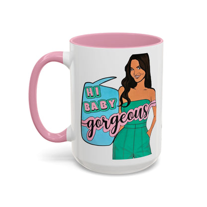 RHOSLC, "Hey Baby Gorgeous!" Ceramic Mug, (11oz, 15oz)  featuring Lisa Barlow