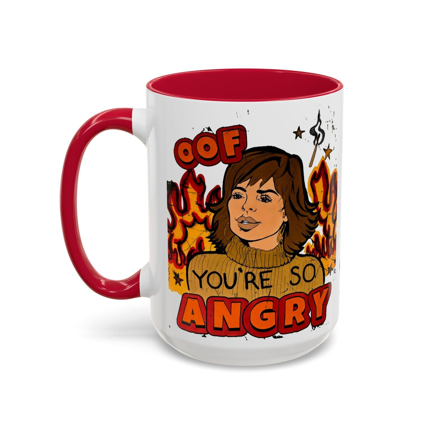 RHOBH, "OOF You're Angry" Ceramic Mug, (11oz, 15oz) featuring Lisa Rinna
