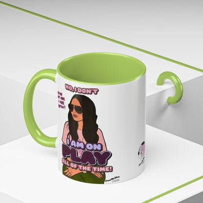 RHOSLC Lisa On Play, Ceramic Mug, (11oz, 15oz)  featuring Lisa Barlow