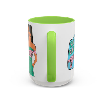 RHOSLC, "Hey Baby Gorgeous!" Ceramic Mug, (11oz, 15oz)  featuring Lisa Barlow