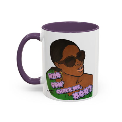 RHOA Sheree Who Gon Check Me Boo?, Ceramic Mug, Various Sizes & Colors, featuring Sheree Whitfield