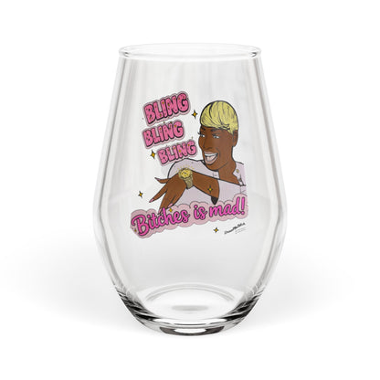 RHOA Nene Bling Bling Bitches is Mad, 12oz Stemless Wine Glass, featuring Nene Leakes