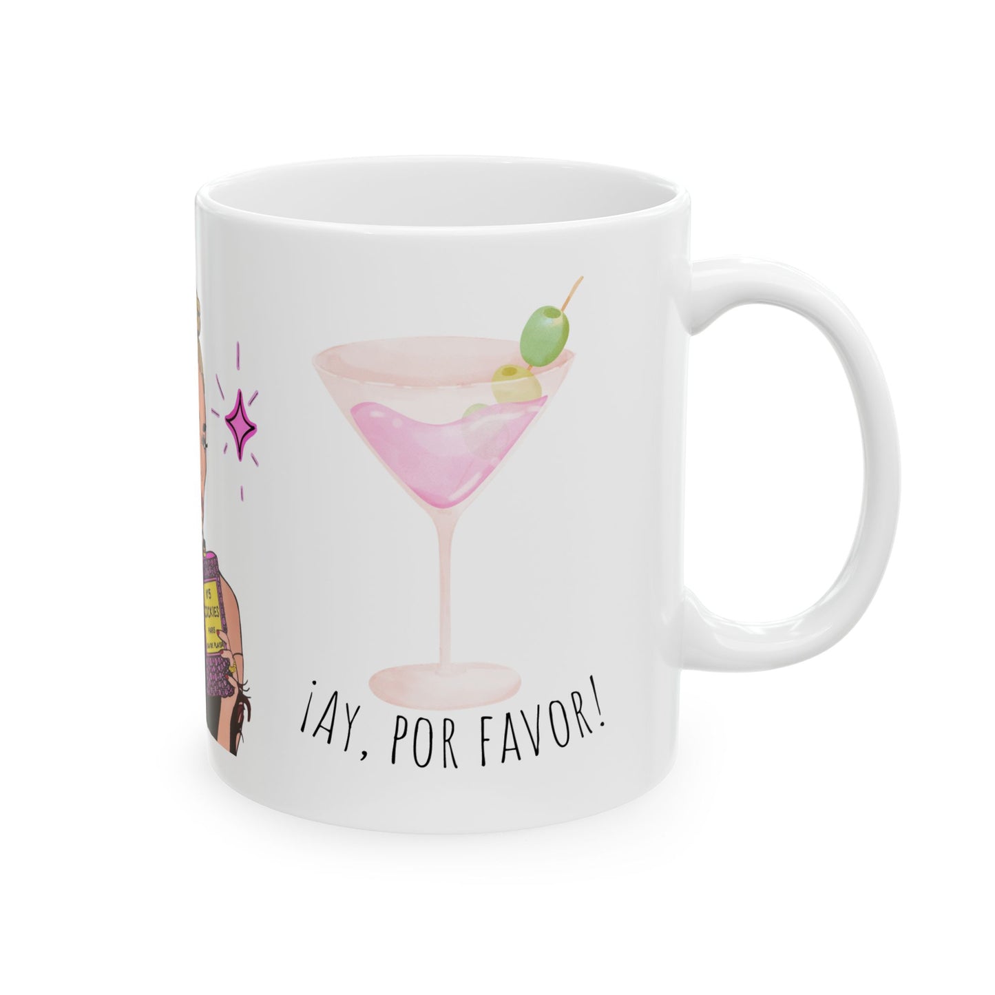 RHOM Marysol Cockies Ay Por Favor!, Ceramic Mug, (11oz, 15oz) Featuring Marysol Patton
