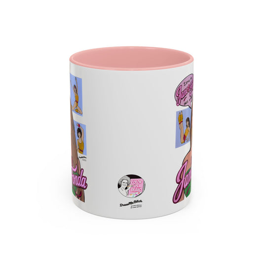 RHORI Alicia Loves Janes Fonda, Ceramic Mug, (11oz, 15oz) featuring Kelsey Swanson & Rosie Woods