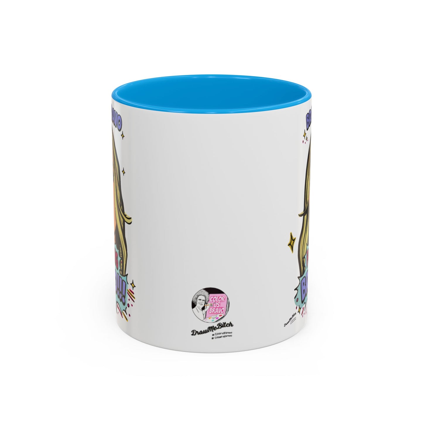 RHOBH Denise Bravo Bravo Bravo, Ceramic Mug, Various Sizes & Colors, featuring Denise Richards