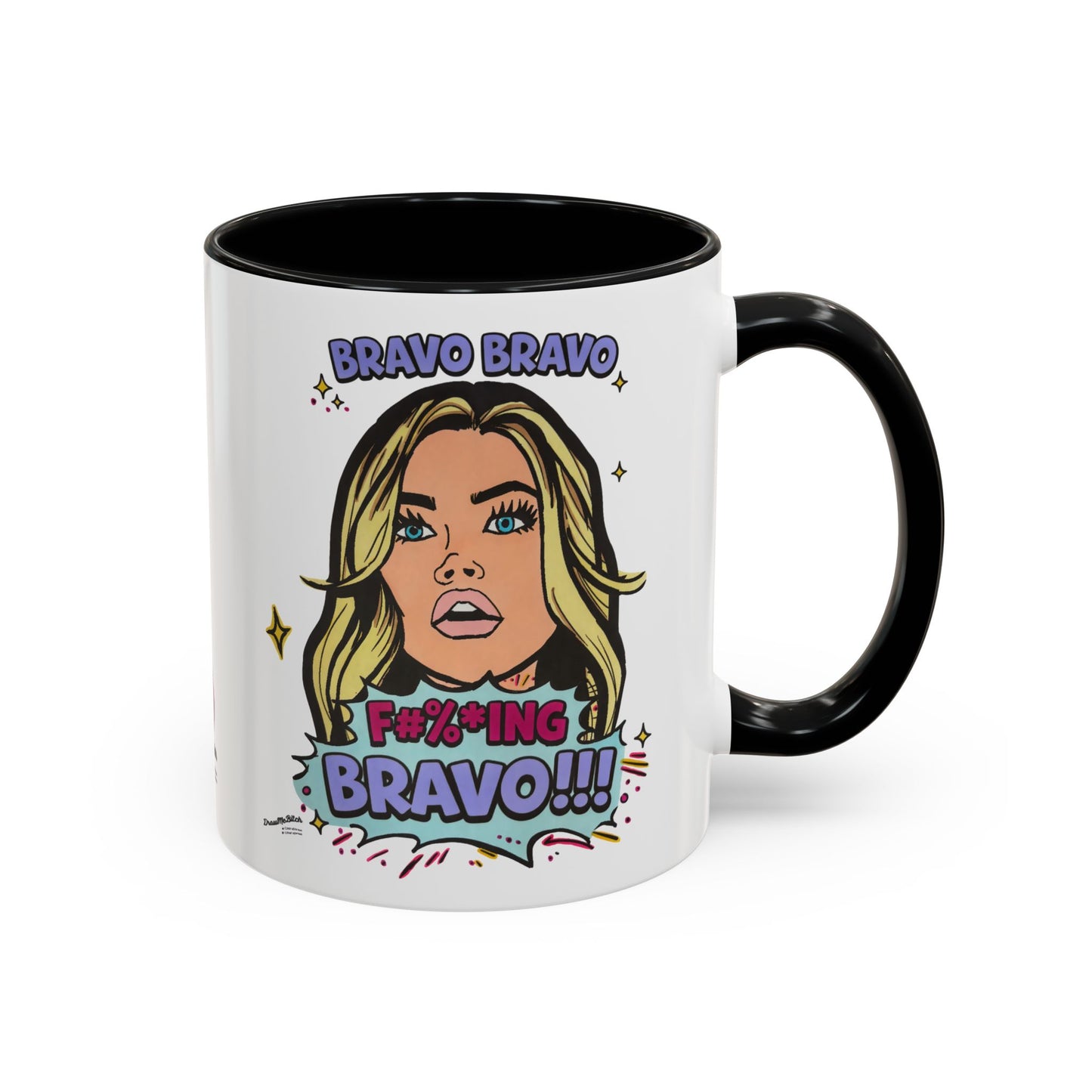 RHOBH Denise Bravo Bravo Bravo, Ceramic Mug, Various Sizes & Colors, featuring Denise Richards