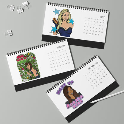 Real Housewives of 2026 by ColorUsBravo, 5" x 10" Desktop Calendar