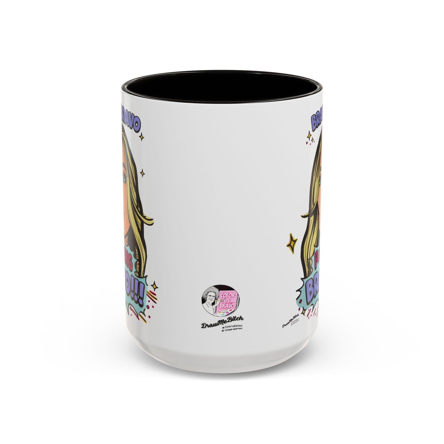 RHOBH Denise Bravo Bravo Bravo, Ceramic Mug, Various Sizes & Colors, featuring Denise Richards
