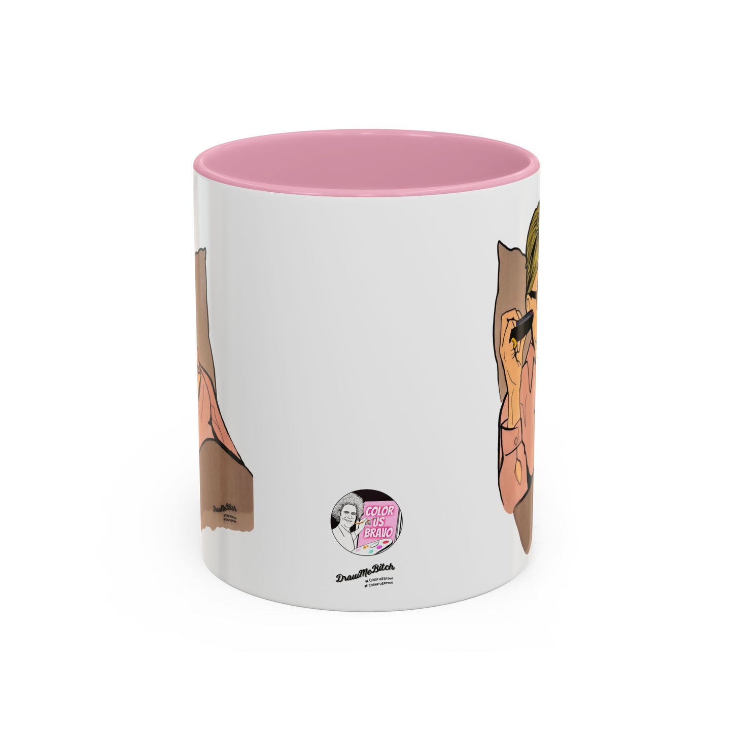 RHONY Sonja in bed with a Crown, Ceramic Mug, (11oz, 15oz) featuring Sonja Morgan