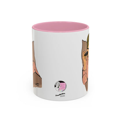 RHONY Sonja in bed with a Crown, Ceramic Mug, (11oz, 15oz) featuring Sonja Morgan