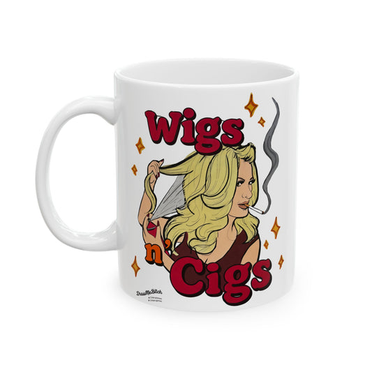 RHOA Kim "Wigs n' Cigs", Ceramic Mug, (11oz, 15oz) Featuring Kim Zolciak