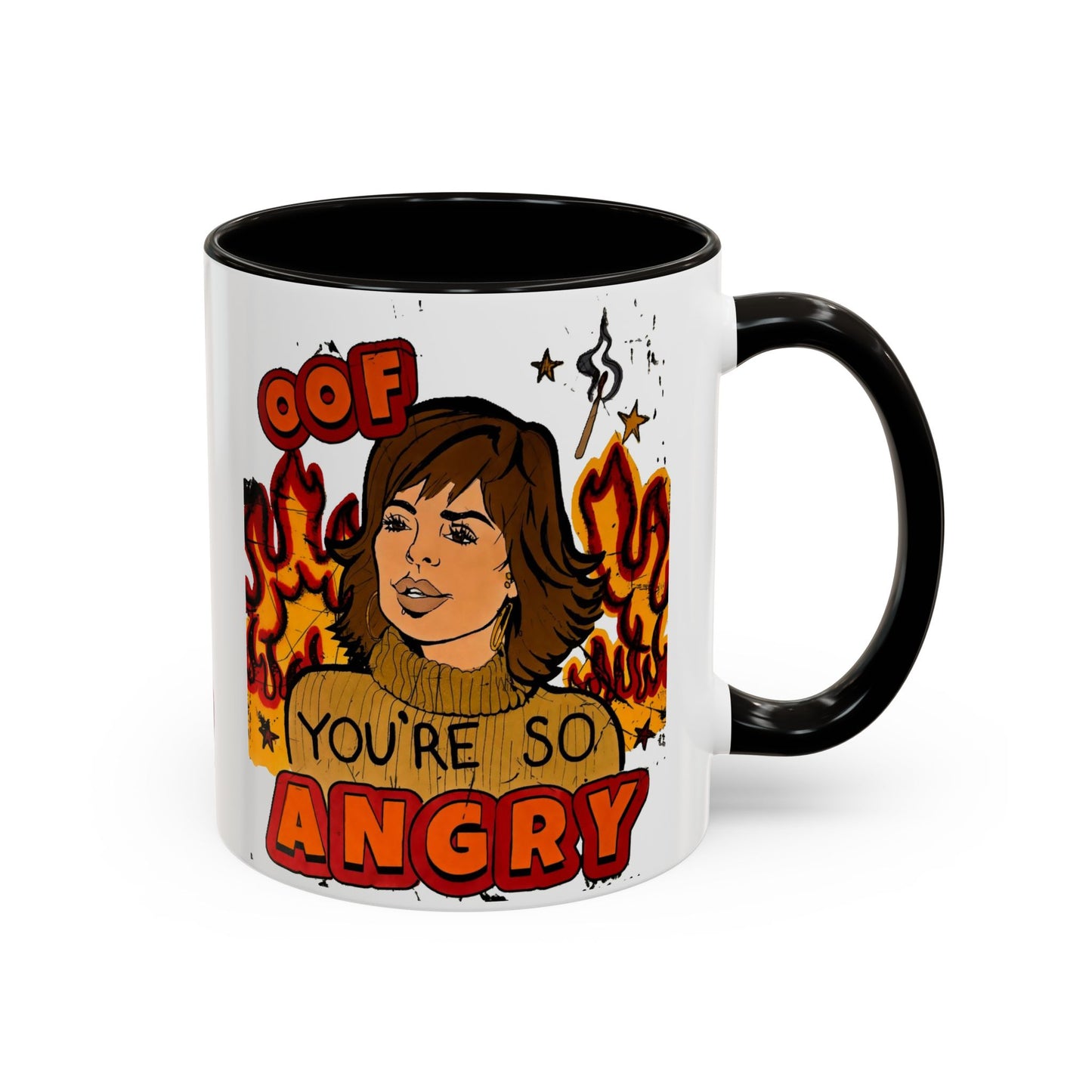 RHOBH, "OOF You're Angry" Ceramic Mug, (11oz, 15oz) featuring Lisa Rinna