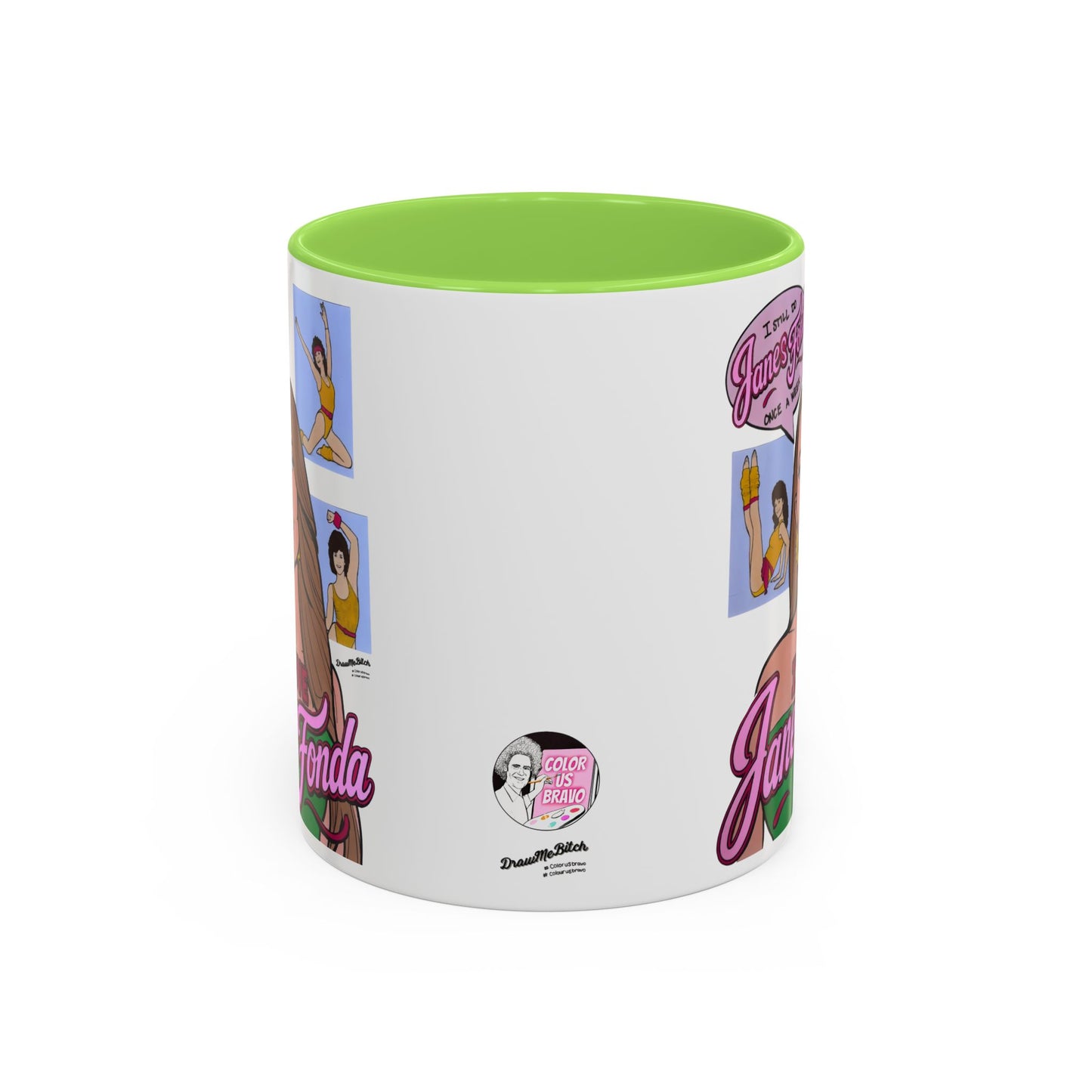 RHORI Alicia Loves Janes Fonda, Ceramic Mug, (11oz, 15oz) featuring Kelsey Swanson & Rosie Woods