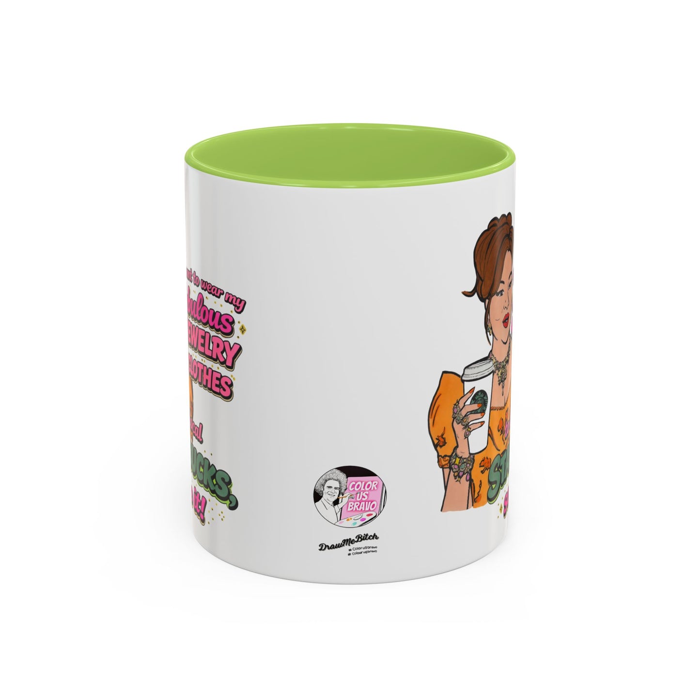 RHOBH Jenn Tilley Jewels and Coffee, Ceramic Mug, Various Sizes & Colors, featuring Jennifer Tilley