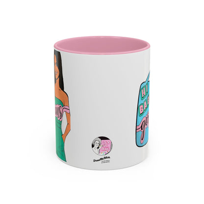 RHOSLC, "Hey Baby Gorgeous!" Ceramic Mug, (11oz, 15oz)  featuring Lisa Barlow