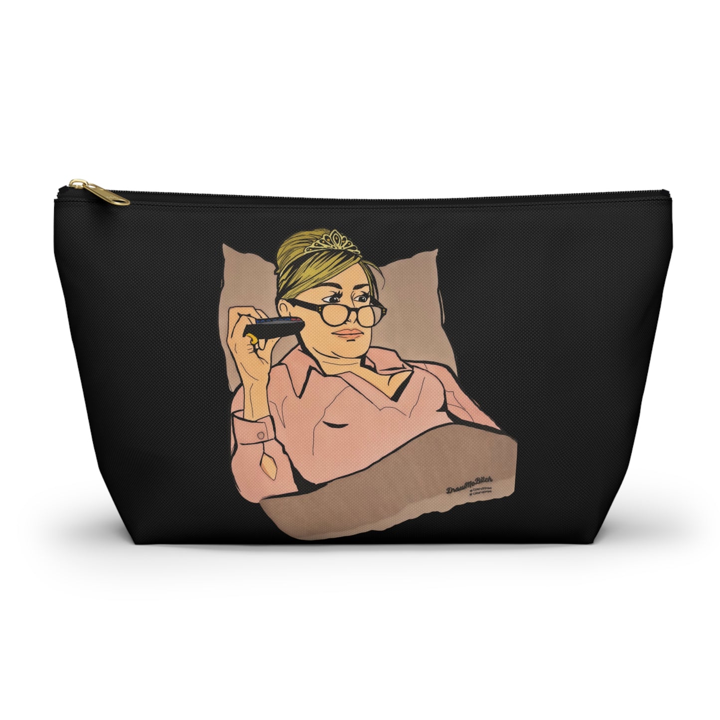 RHONY  Sonja in bed with Crown - Accessory Pouch w T-bottom featuring Sonja Morgan