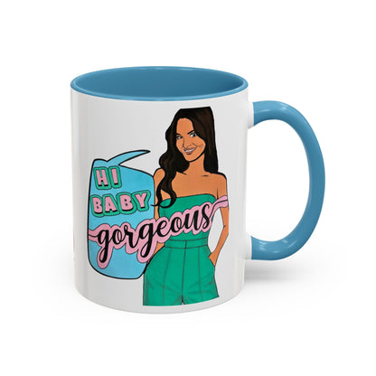 RHOSLC, "Hey Baby Gorgeous!" Ceramic Mug, (11oz, 15oz)  featuring Lisa Barlow