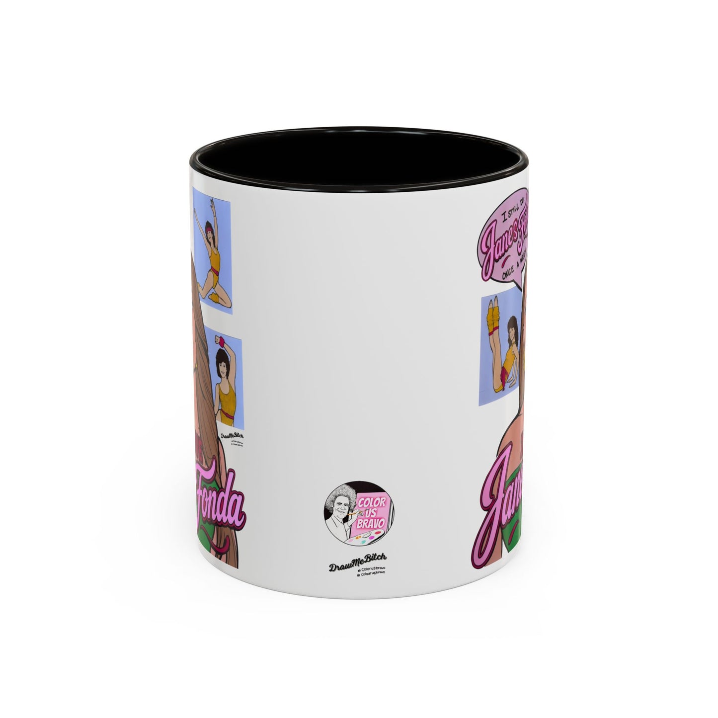 RHORI Alicia Loves Janes Fonda, Ceramic Mug, (11oz, 15oz) featuring Kelsey Swanson & Rosie Woods