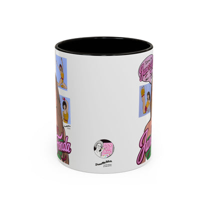 RHORI Alicia Loves Janes Fonda, Ceramic Mug, (11oz, 15oz) featuring Kelsey Swanson & Rosie Woods