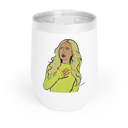 RHOBH Erika Clored Shocked featuring Erika Jayne, 12oz Wine Tumbler