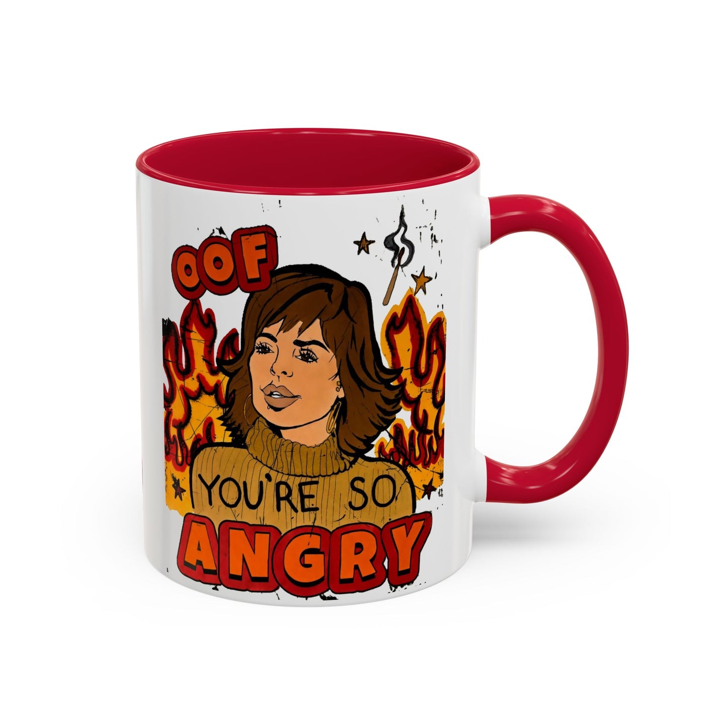 RHOBH, "OOF You're Angry" Ceramic Mug, (11oz, 15oz) featuring Lisa Rinna