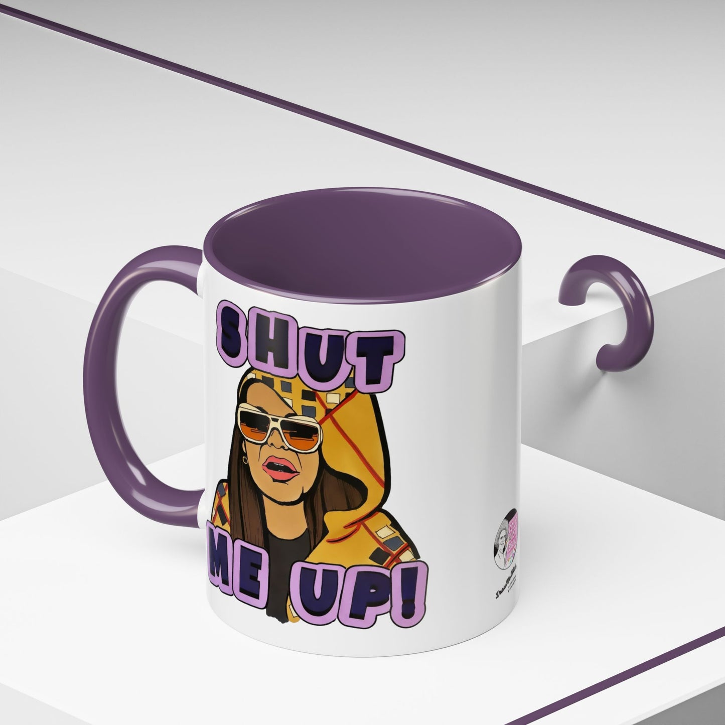 RHOSLC Shut Me Up!, Ceramic Mug, (11oz, 15oz) Featuring Mary Cosby