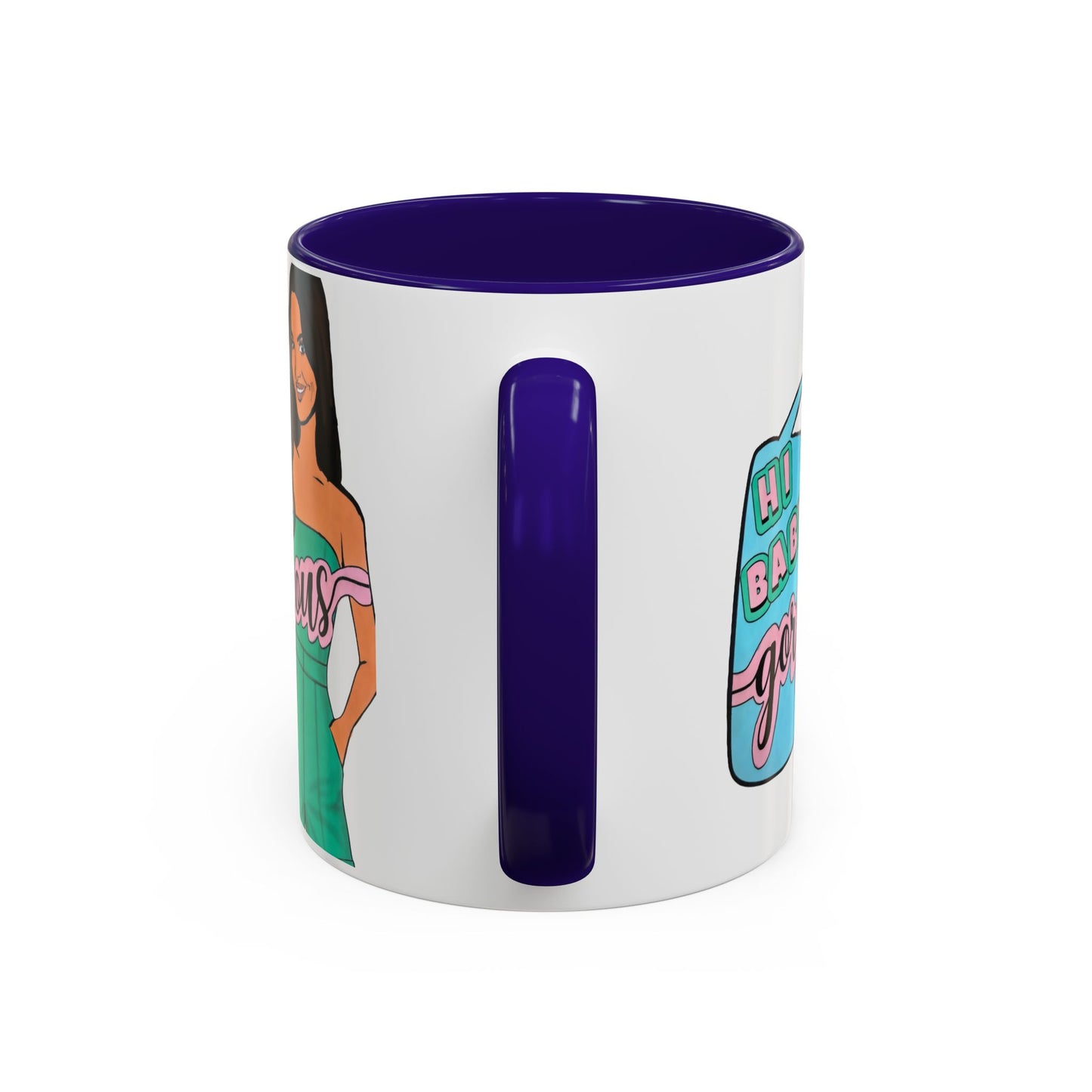 RHOSLC, "Hey Baby Gorgeous!" Ceramic Mug, (11oz, 15oz)  featuring Lisa Barlow
