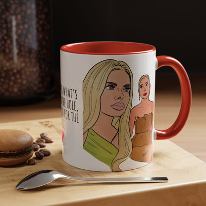 RHOM Alexia & Marysol "Right for the Hole, Wrong for the Soul", Ceramic Mug, (11oz, 15oz) featuring Alexia Nepola and Marysol Patton