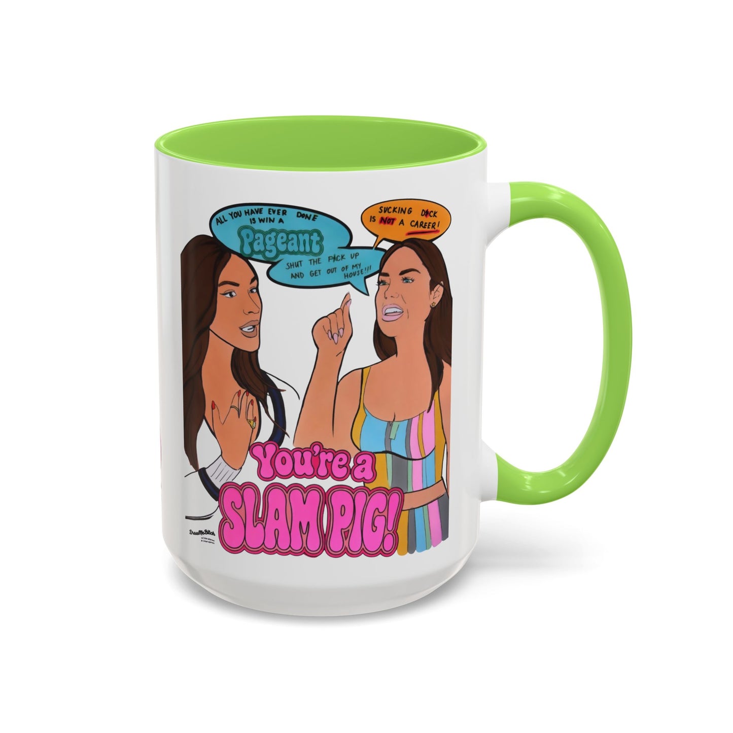 RHORI Kelsey vs. Rosie SLAM PIG, Ceramic Mug, (11oz, 15oz) featuring Kelsey Swanson & Rosie Woods