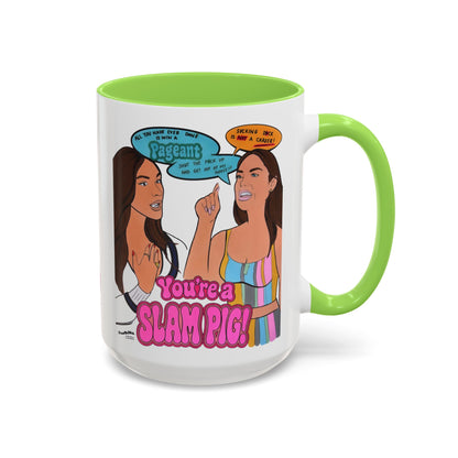 RHORI Kelsey vs. Rosie SLAM PIG, Ceramic Mug, (11oz, 15oz) featuring Kelsey Swanson & Rosie Woods
