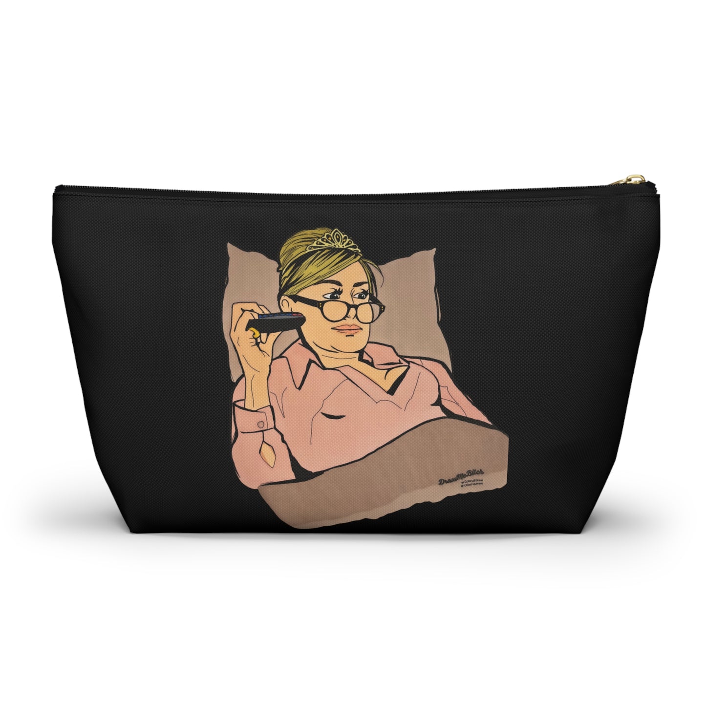 RHONY  Sonja in bed with Crown - Accessory Pouch w T-bottom featuring Sonja Morgan